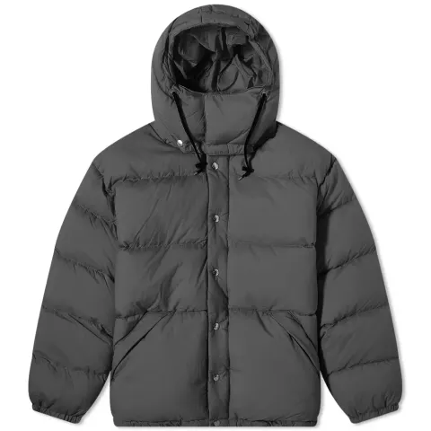 Nylon Hooded Down Jacket