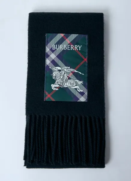 Check Label Cashmere Scarf
