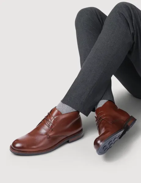Jones Bootmaker Leather Chukka Boots Brown