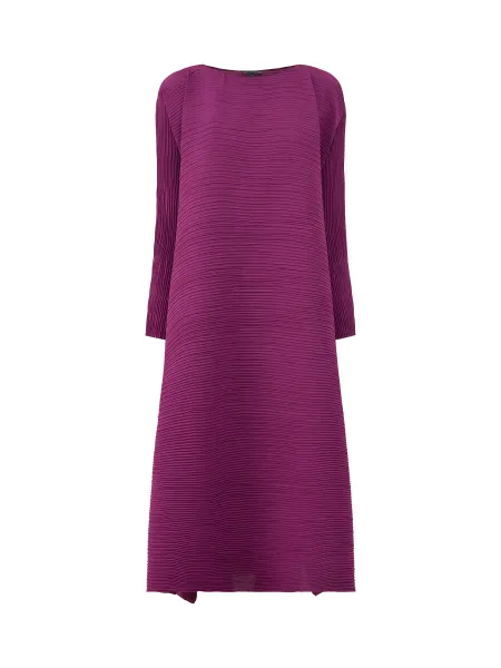 A-Line Pleated Midi Dress - Amethyst
