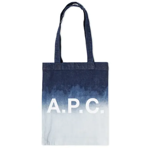 A.P.C. Lou Denim Logo Tote