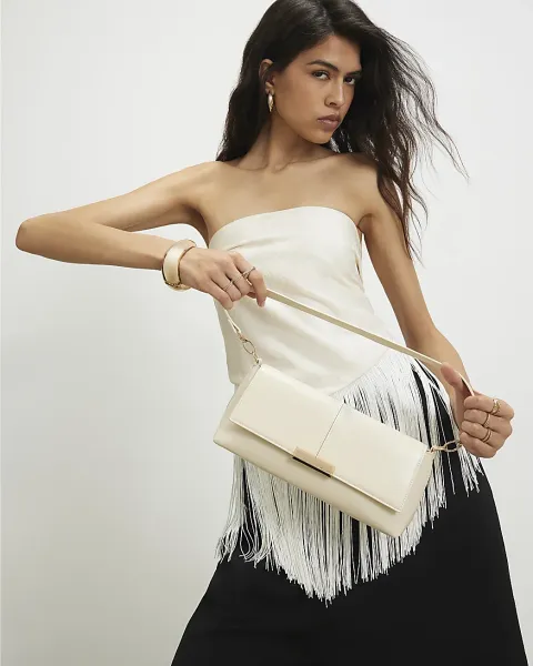 River Island Flap Over Clutch Bag