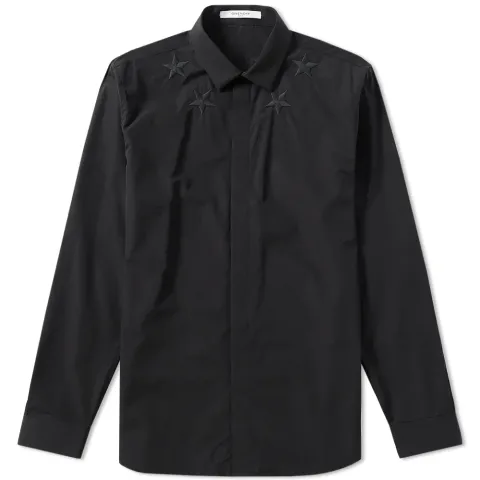 Embroidered Star Collar Shirt