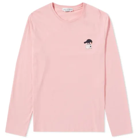 Long Sleeve Embroidered Motif Tee