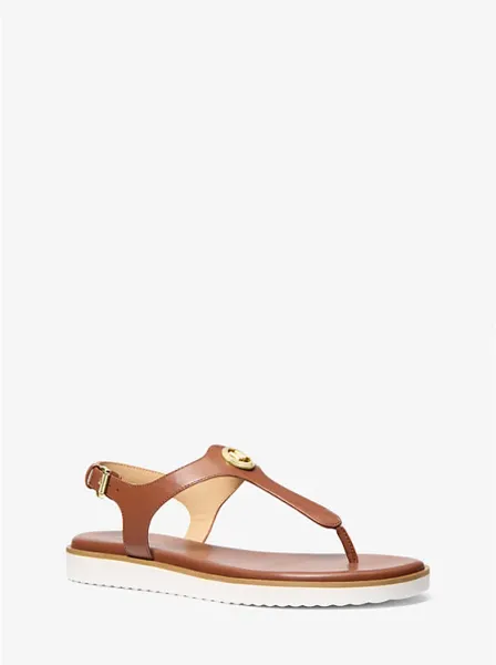 Michael Kors Val Leather Thong Sandal