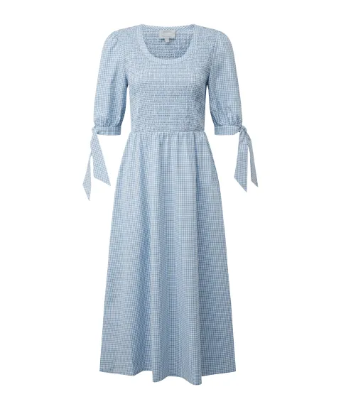 Schöffel Country Flora Gingham Dress - Denim Blue