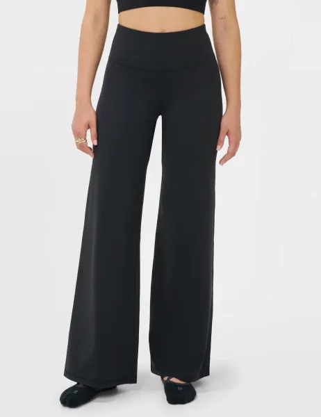Sweaty Betty Super Soft High Waisted Wide Leg Trousers Black