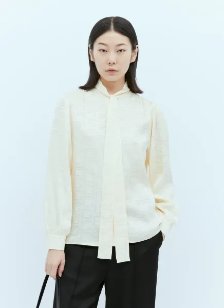 Chained GG Jacquard Silk Shirt