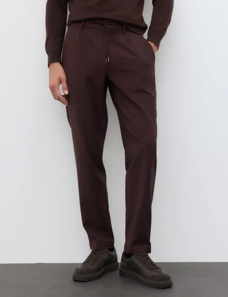 Autograph Wool Blend Performance Trousers Teak