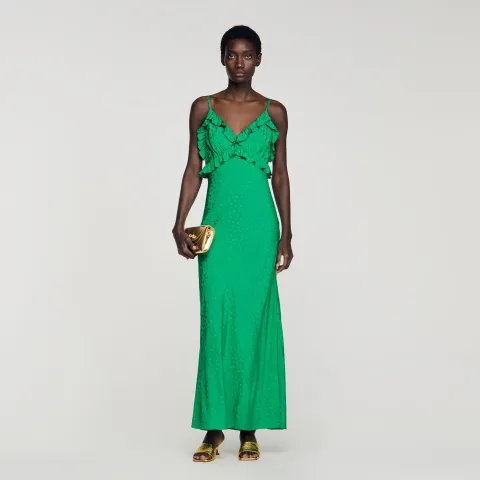 Maxi dress with straps
