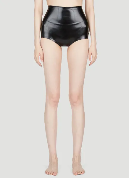 High Waist Latex Briefs