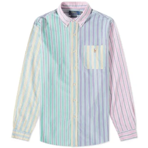 Funmix Stripe Oxford Button Down Shirt