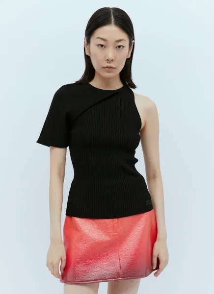 Asymmetrical Rib Knit Top