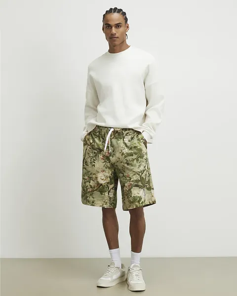 River Island Camouflage Floral Shorts
