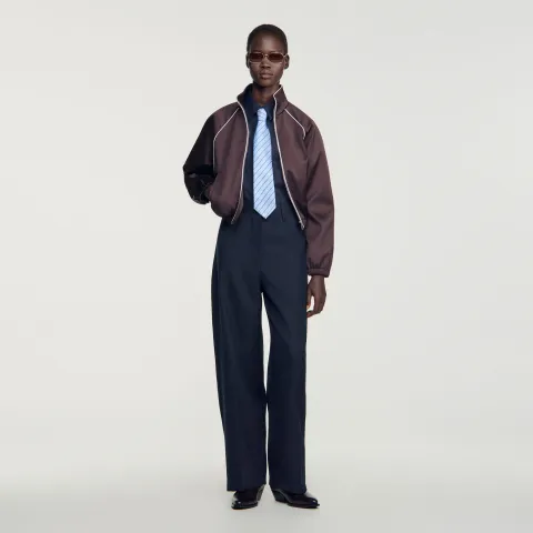 Wool suit trousers