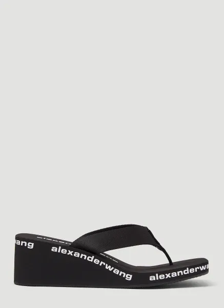 Logo Wedge Sandals