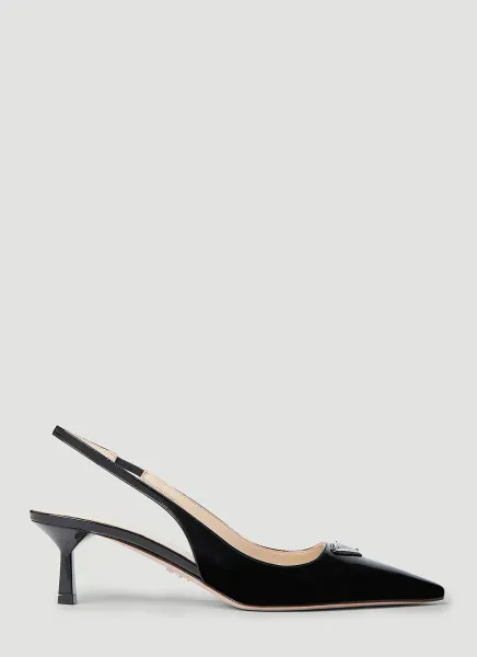 Patent Slingback Kitten Heels
