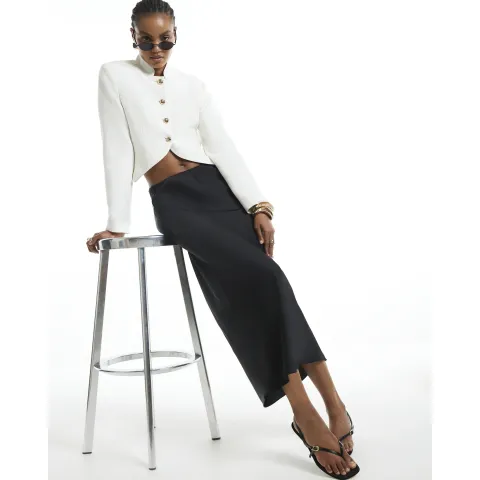 River Island Satin Maxi Skirt