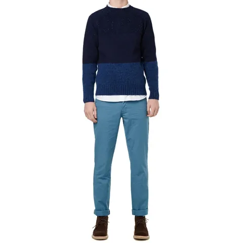 Contrast Crew Knit