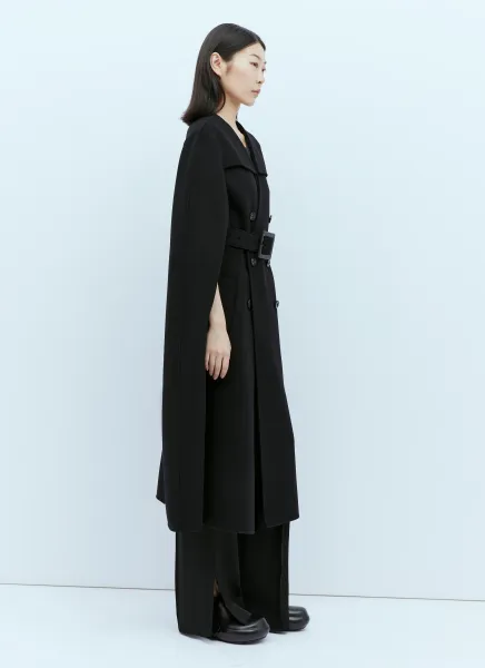 Double Breasted Cape Coat