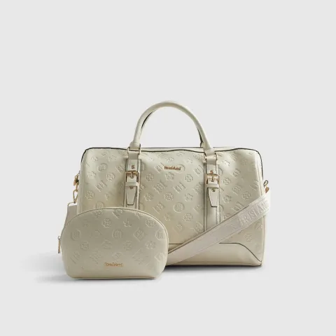 River Island Embossed Monogram Barrel Bag Bundle