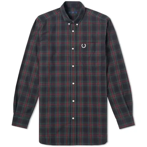 Fred Perry Laurel Overdyed Button Down Tartan Shirt