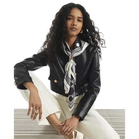 River Island Satin Spot Scarf