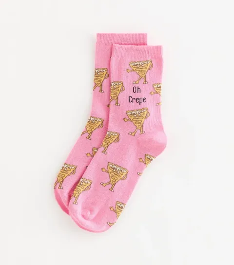 Pink Cotton Rich Oh Crepe Ankle Socks