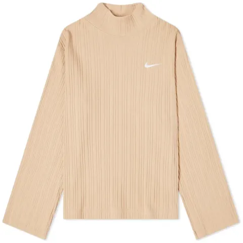 Nike Long Sleeve Ribbed Jersey Top