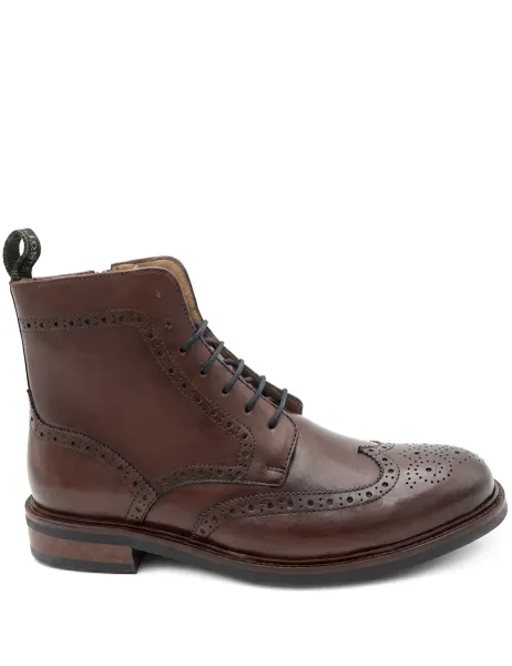 Jones Bootmaker Leather Brogue Boots Brown