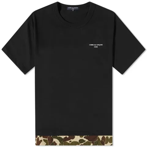 Camo Hem Logo Oversized T-Shirt