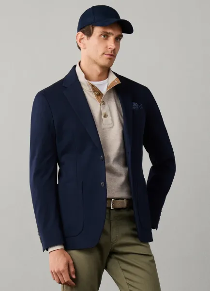 Hackett Pima Cotton Pique Travel Blazer