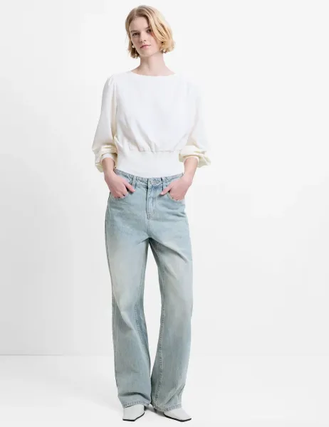 French Connection High Waisted Straight Leg Jeans Blue