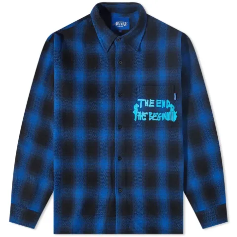 End & Beginning Embroidered Flannel Shirt