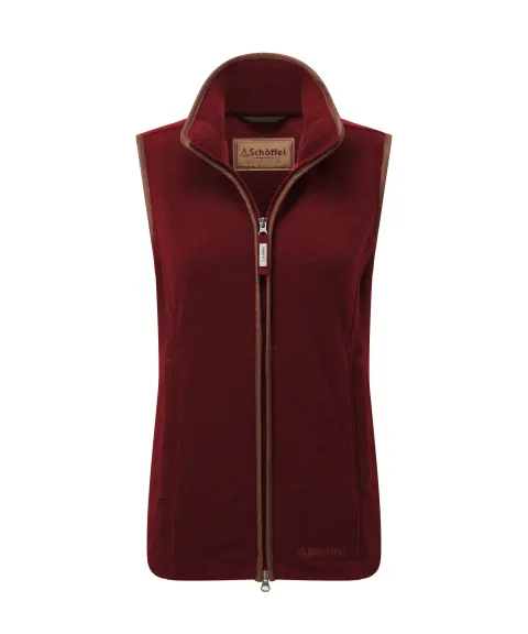 Schöffel Country Lyndon Fleece Gilet - Claret