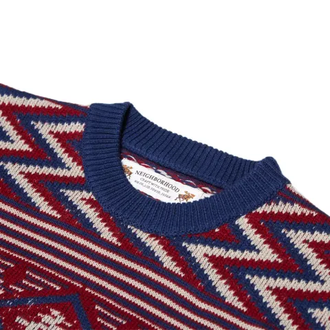 Red Men Crew Neck Knit