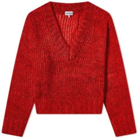 Mohair V-Neck Pullover Jumper