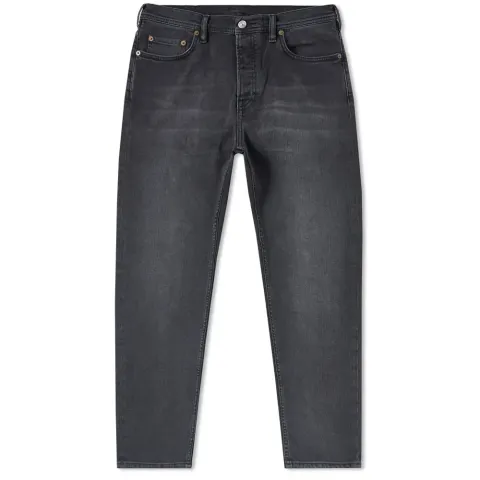 River Used Black Tapered Jean