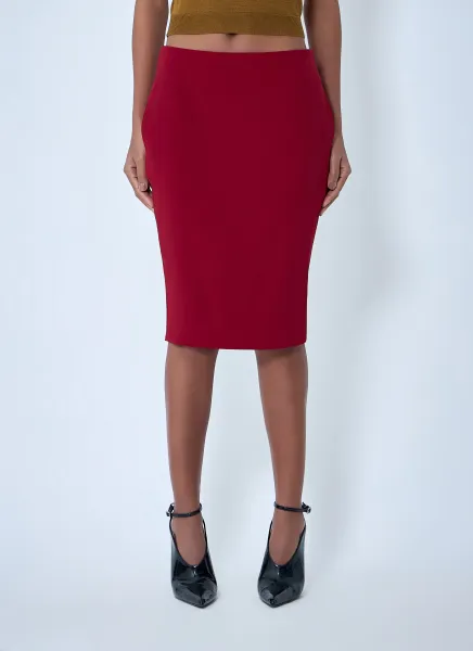 Pencil Skirt In Smooth Weave