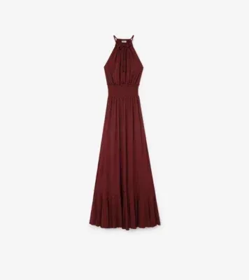 Viscose Jersey Dress in Ninebark red