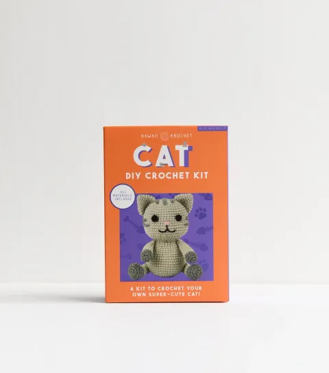 Bright Orange Cat DIY Crochet Kit