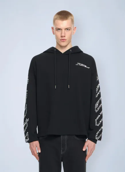 Type Arrow Diagonal Loose Hoodie