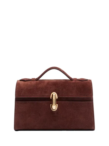 symmetry pochette in suede Espresso Bag