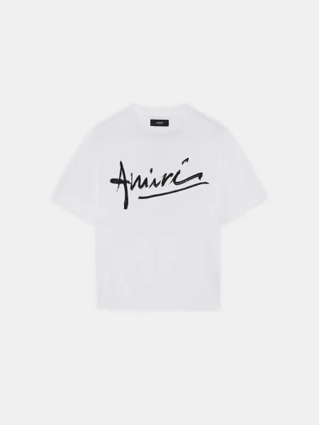 SCRIPT TEE - WHITE