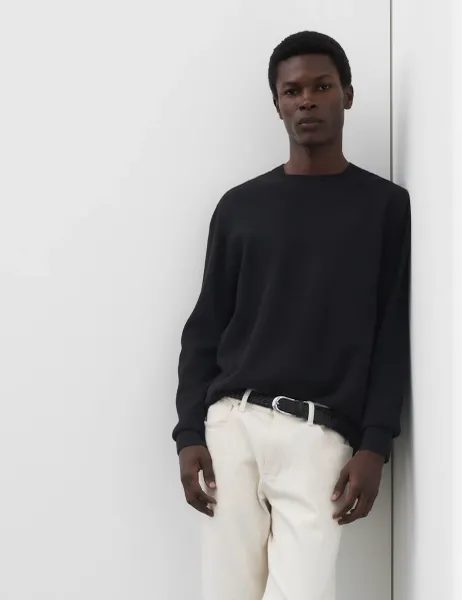 Autograph Relaxed Crew Neck Jumper Black