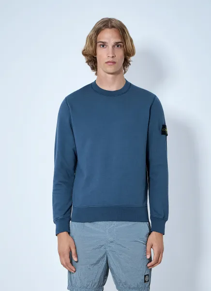 Crewneck Sweatshirt with Sleeve Patch