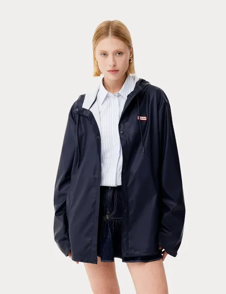 Izzy Hooded Rain Jacket Navy