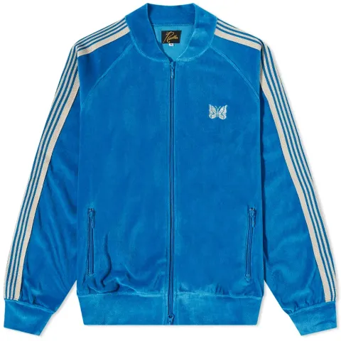 Velour Bomber Track Jacket