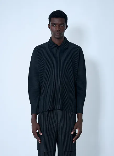 Pleated Polo Shirt