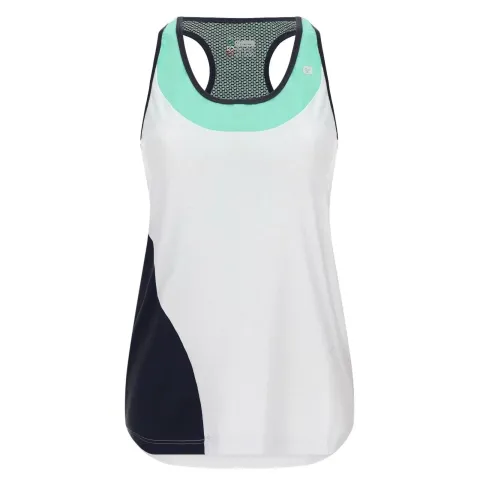 Freddy Racer back yoga tank top - White + Mint